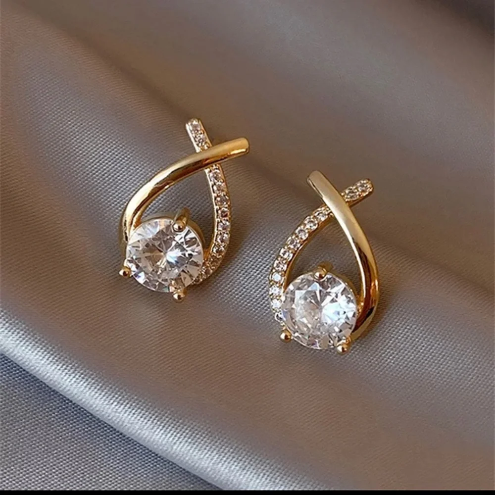 Fashion Cross Stud Earrings For Women Girls - Picture 3 of 4